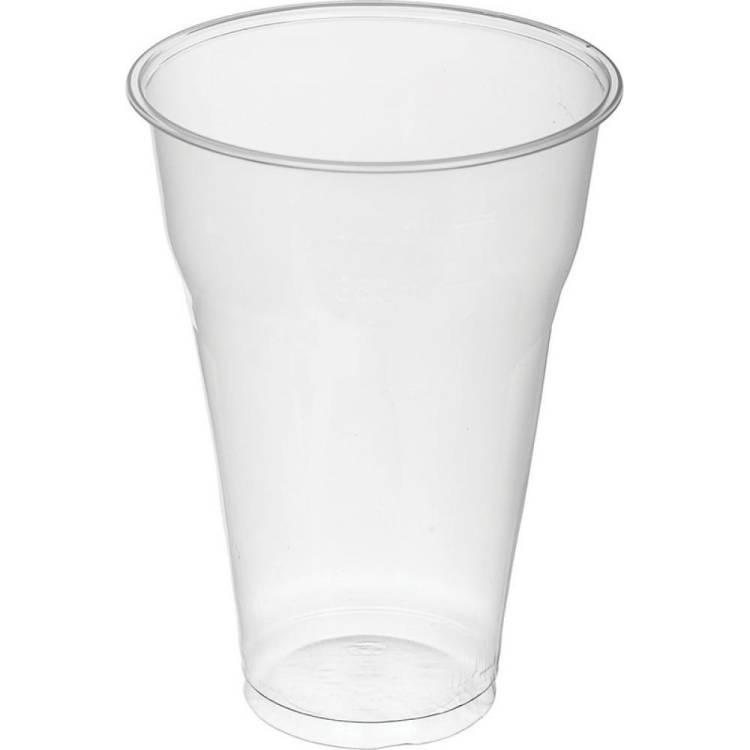 Одноразовый пластиковый стакан ООО Комус Стандарт 400 мл, прозрачный, 50 штук 645946