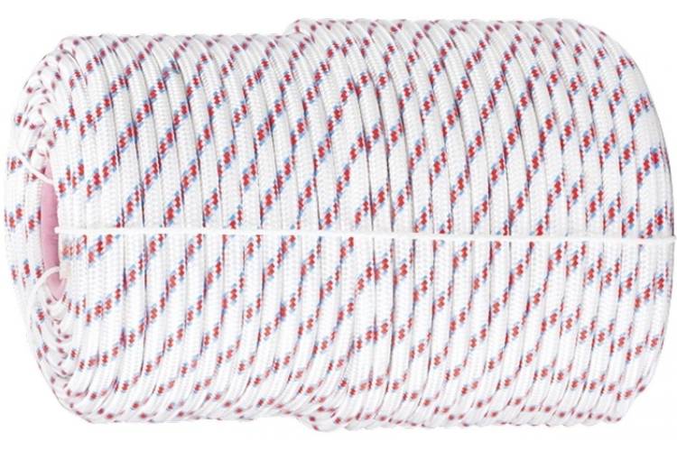 Плетеный 24-прядный полипропиленовый фал с сердечником 10мм, бухта 100м, 700кгс СИБРТЕХ Россия 93967