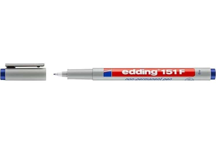 Смываемый маркер для проекторных пленок Edding круглый наконечник, 0.6 мм, синий E-151#3