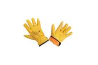 Кожаные перчатки Элит-Профи Driver Apricot, с желтым мехом, F0103WY