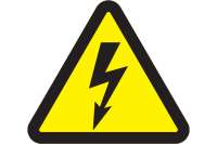 Наклейка знак электробезопасности Опасность поражения электротоком REXANT 200x200x200 мм 5 шт 56-0006