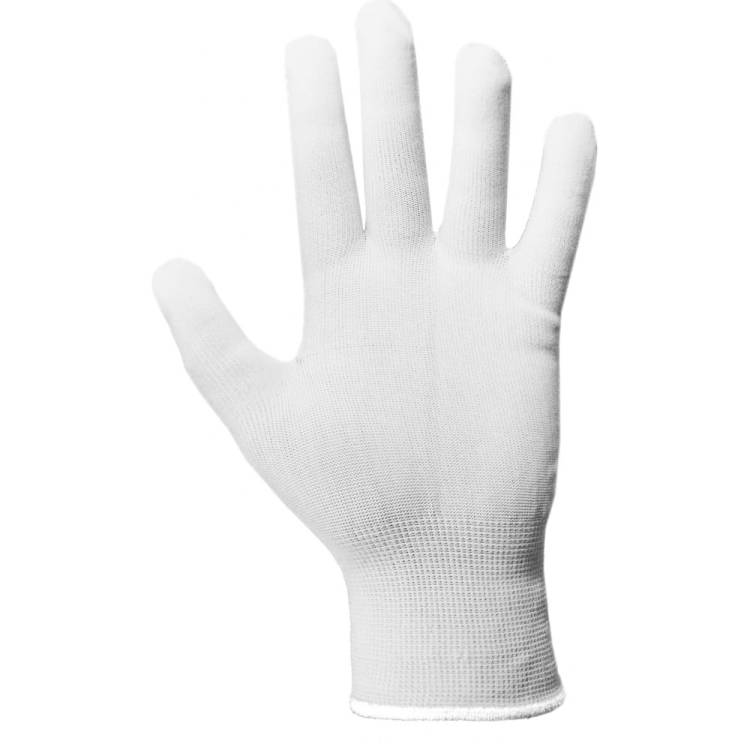 Нейлоновые перчатки Armprotect белые, без доп покрытия, р9 6220