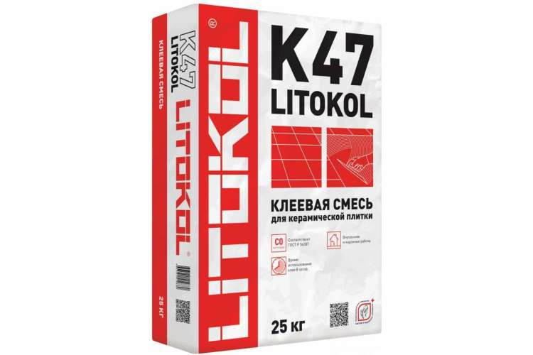 Клеевая смесь LITOKOL К47 класс C0, 25 кг 248520002