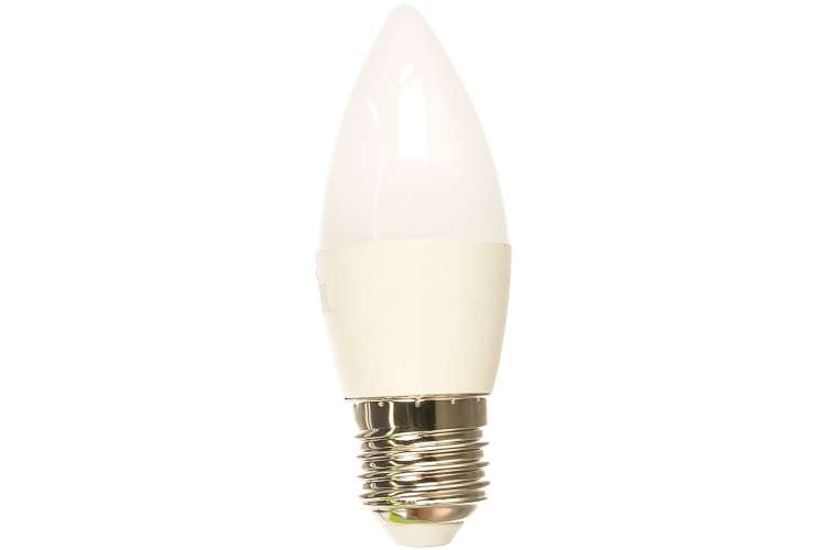Электрическая светодиодная лампа Ergolux LED-C35-7W-E27-6K Свеча 7Вт E27 6500K 172-265В 13299