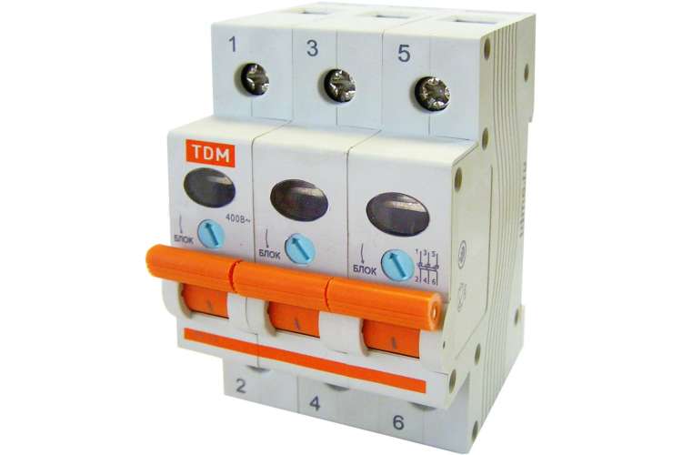 Выключатель нагрузки мини-рубильник TDM ВН-32 3P 32A SQ0211-0024