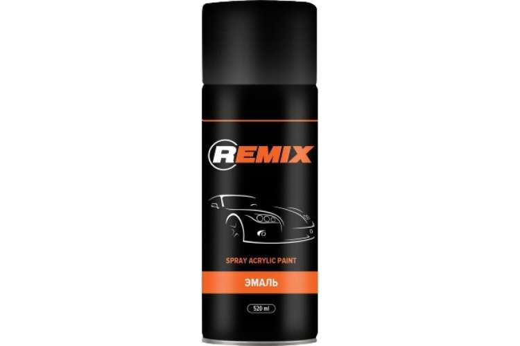 Черная матовая эмаль REMIX 520 мл, аэрозоль RM-SPR08