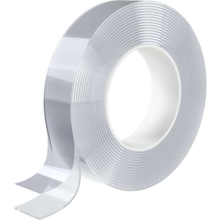 Многоразовая двухсторонняя прозрачная крепежная лента DASWERK NANO tape, 5 м х 30 мм, 2 мм 607929