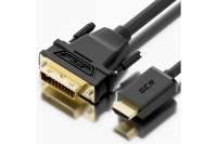 Двунаправленный кабель GCR HDMI-DVI-D, Dual Link 0.5м, черный VIVHDI2DVI1-0.5m