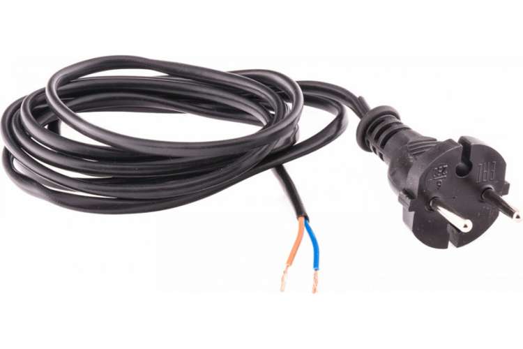 Электрический соединительный шнур для настольной лампы СИБРТЕХ 2,2м, 120Вт, чёрный, тип V-1 96016