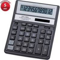 Настольный калькулятор Citizen 12 разрядов, двойное питание, 158х203х31 мм, черный SDC-888XBK