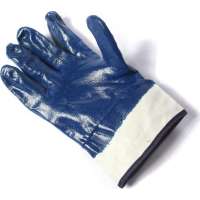 Перчатки нитриловые Monolit синие, полный облив крага, упаковка 12 пар 0957