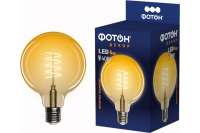 Светодиодная лампа ФОТОН LED FL G95-S 4W E27 2200К, серия ДЕКОР 23978