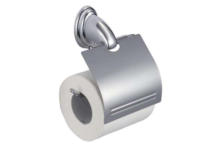 Держатель для туалетной бумаги G-teq с крышкой, металл, хром 240310 20.00