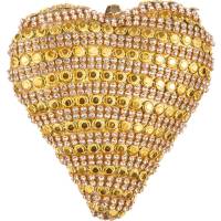 Золотое сердце Karlsbach с кристаллами 12 см 6 шт. 10898