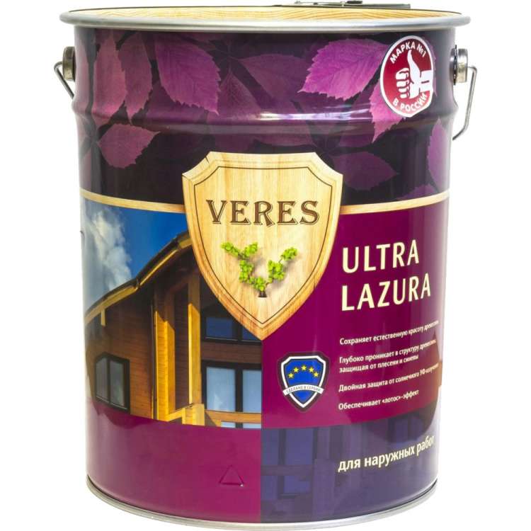 Пропитка Veres Ultra Lazura №17 золотой бор 9 л 1 205697