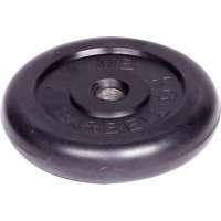 Обрезиненный диск Barbell, d 31 мм, чёрный, 1,0 кг, 1549