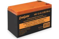 Батарея аккумуляторная АКБ HR 12-9 12V 9Ah 1234W, клеммы F2 ExeGate 129860