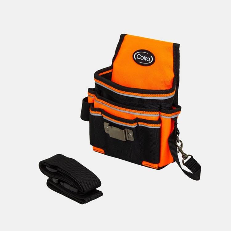 Поясная сумка для инструментов COFRA, фиксация-липучка, оранжевый/черный, TC-4412PO