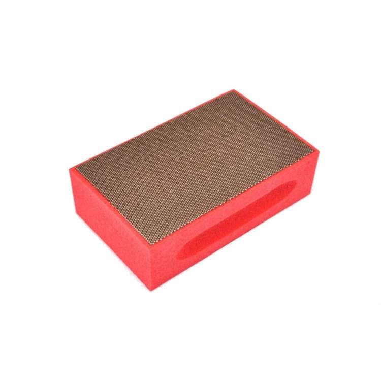 Красный блок с алмазным напылением для шлифовки керамики, стекла, мрамора MONTOLIT DF200