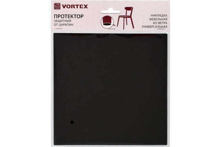 Защитный протектор из фетра VORTEX черный, 200x200 мм 24345
