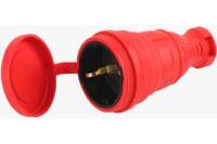 Разъём-штепсель AY-KA каучук с заземлением 16A IP44 красный 5511701