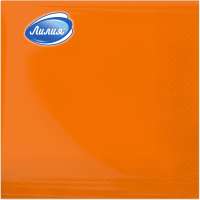 Бумажные салфетки Лилия 33x33, Оранжевый, 2 слоя, 20 листов 759