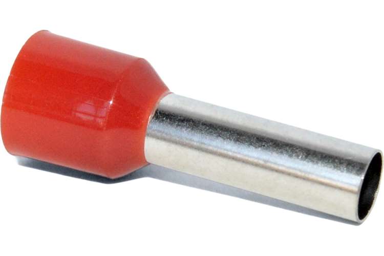 Штыревой втулочный изолированный наконечник KLR KTE 10-15 10mm2/L=15mm/Красный 1010015