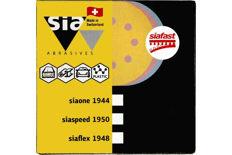 Круг шлифовальный на липучке siaspeed 1950 (50 шт; 125 мм; без отверстий; P320) sia Abrasives ss50-125-0-320