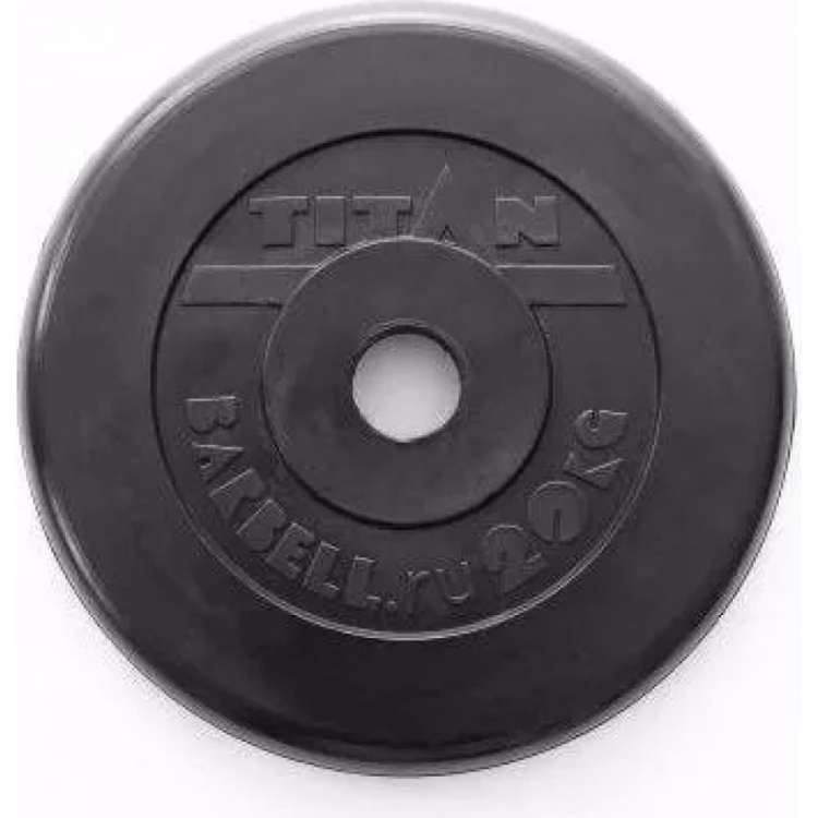 Обрезиненный диск ООО "Верхнеуральский завод РТИ" Barbell Титан, черный, 20 кг, 51 мм T20RD51B