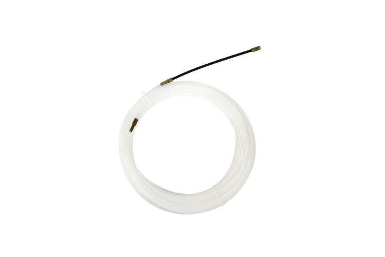 Нейлоновая кабельная протяжка TDM НКП диаметр 3мм длина 30м с наконечниками. белая SQ0590-0006