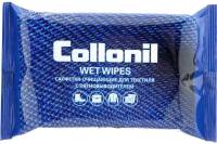 Влажные салфетки Collonil для текстиля, очищающие с пятновыводителем, обувь, мебель, автомобиль, сумки WWR15