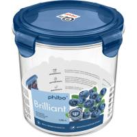 Герметичный контейнер для продуктов Phibo Brilliant круглый, 1.15 л, синий 431199617
