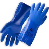 Защитные химические перчатки с покрытием из ПВХ Jeta Safety, синие, размер XL/10, JP711-XL