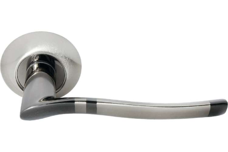 Дверная ручка MORELLI "Фонтан", цвет-бел. никель/черн. никель  MH-04 SN/BN 9010556