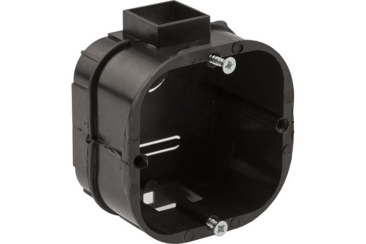 Установочная коробка ЭРА KUTS-60-60-43-s-black усиленная для твердых стен черная Б0052723