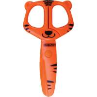 Ножницы ПИФАГОР Тигренок 120 мм, с безопасными пластиковыми лезвиями, оранжевые, европодвес 236858