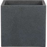 Пластиковый горшок SCHEURICH C-Cube, Stony Black, форма 240, D40 H33, черный 55825