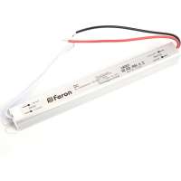 Электронный трансформатор FERON для светодиодной ленты 24W 12V(ультратонкий драйвер), LB001 48011