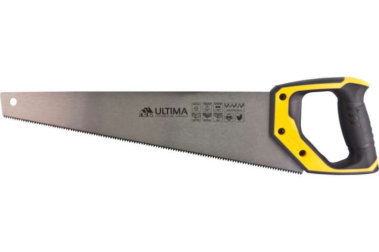 Ножовка по дереву Ultima 400мм, 7-8 TPI, каленный зуб, 3-к рукоятка 160010