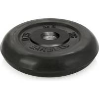 Обрезиненный диск Barbell, d 31 мм, чёрный, 0,75 кг, 1548