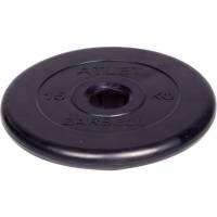 Обрезиненный диск Barbell Atlet d 51 мм, чёрный, 15.0 кг СГ000001049