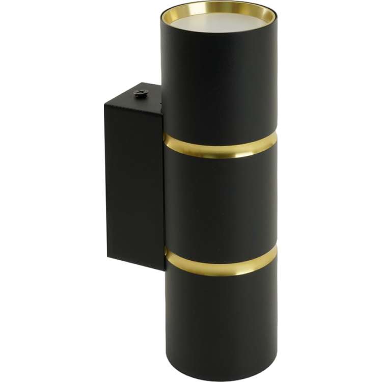 Настенный светильник FERON ml1860 zen mr16 35w, 230v, 2хgu10, черный, золото ip20 48649