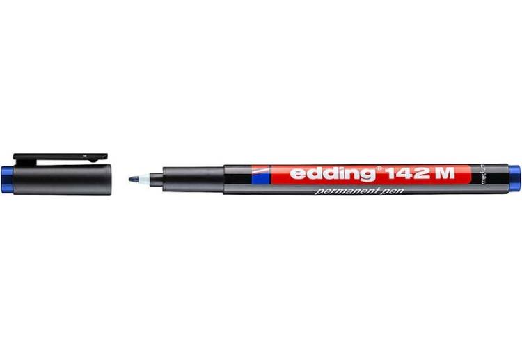 Перманентный маркер для проекторных пленок Edding круглый наконечник, 1.0 мм, синий E-142#3
