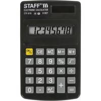Карманный калькулятор STAFF STF-818 102х62мм, 8 разрядов, двойное питание, 250142