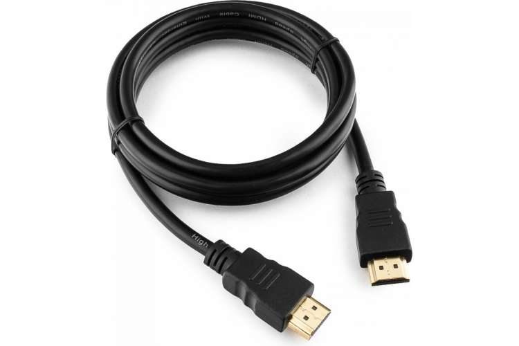 Кабель Cablexpert HDMI CC-HDMI4-5, 1.5м v2.0, 19M/19M черный позолоченный разъем, экран, пакет CC-HDMI4-5