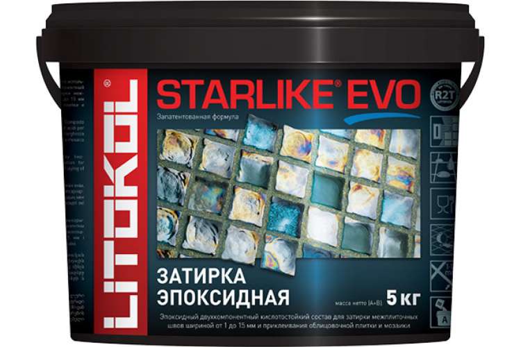 Эпоксидный состав для укладки и затирки мозаики LITOKOL STARLIKE EVO S.102 BIANCO GHIACCIO 485120004