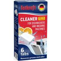 Очиститель посудомоечных и стиральных машин от жира и грязи Tatkraft шипучие таблетки, 6 штук 13971