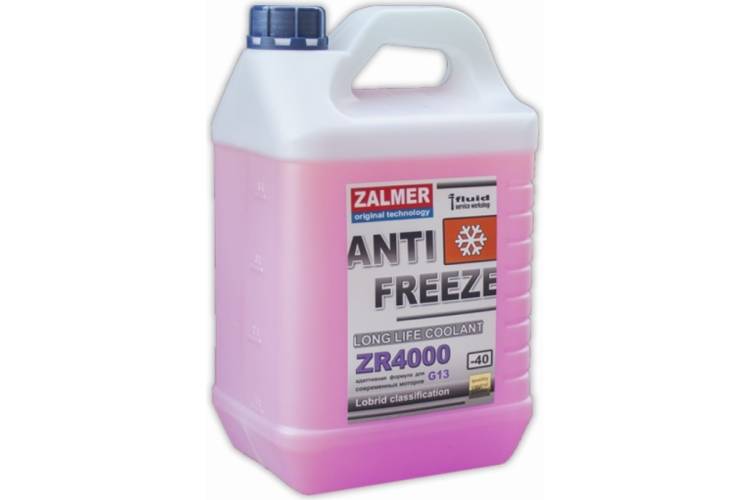 Антифриз ZALMER Antifreeze ZR4000 LLC G13 фиолетовый -40С 5кг ZR40V005