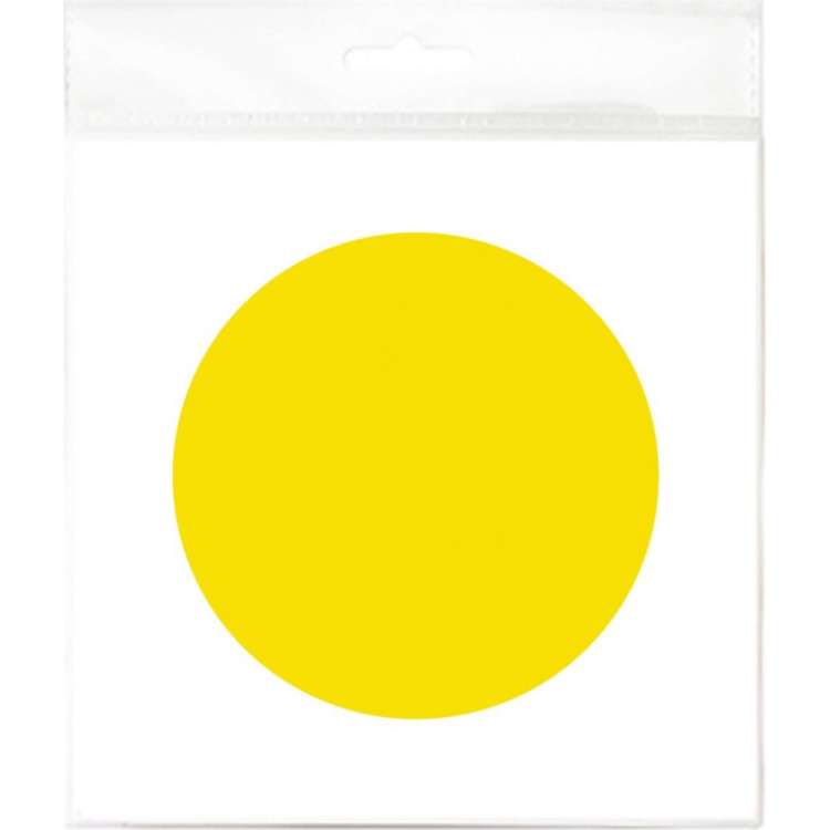 Наклейка Контур Лайн d150 Желтый круг для слабовидящих двусторонняя 12FC1128