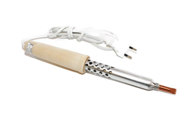 Электрический паяльник Точно-прочно 40W деревянная ручка 4264
